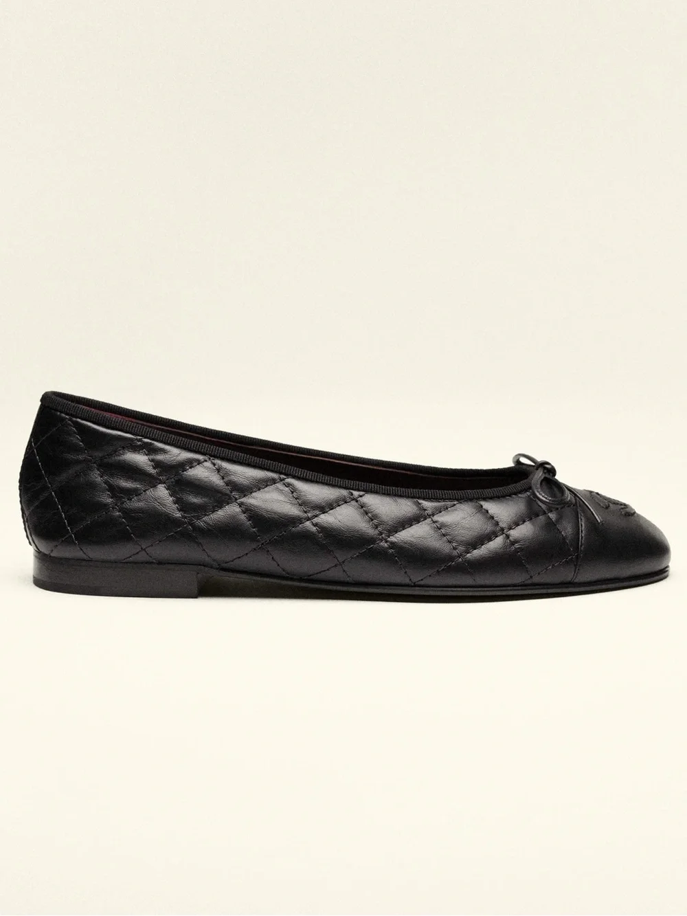 CHANEL Ballet Flats Black Quilted Leather Aged Calfskin BNIB HARD TO FIND! 39.5